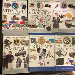 6 BSA merit badge books